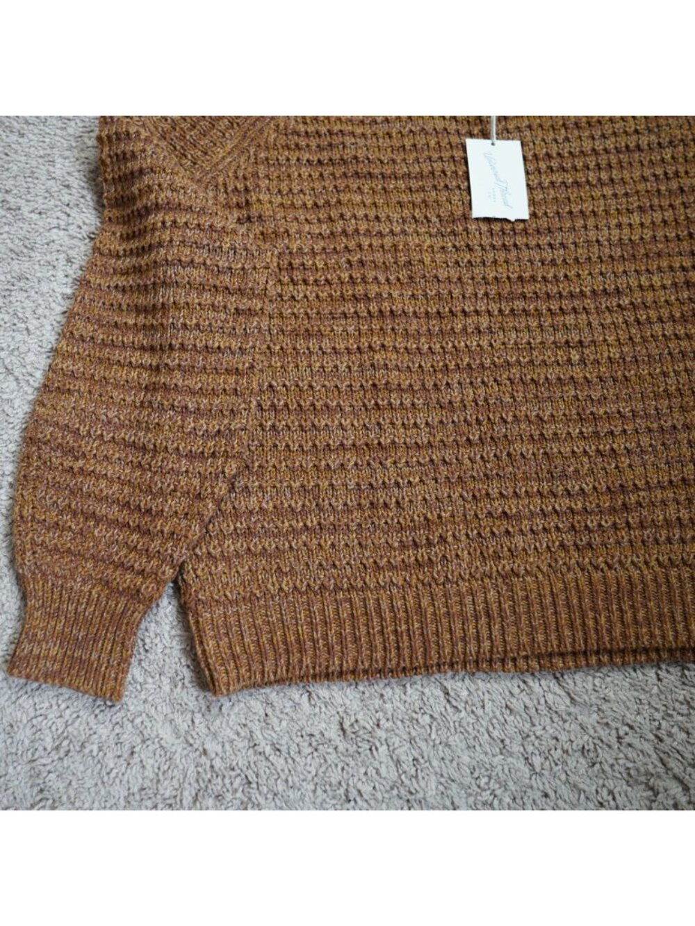 NWT Universal Thread Cropped Sweater Womens XXL Brown Marled Knit Crewneck Boho - Picture 7 of 9
